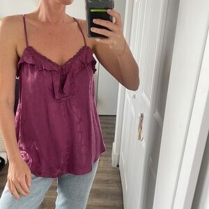 Rebecca Taylor silk ruffle cami